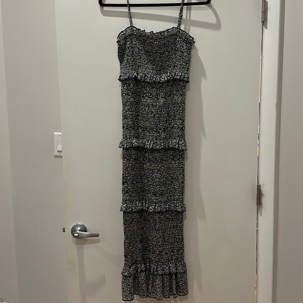 Smocked midi dress